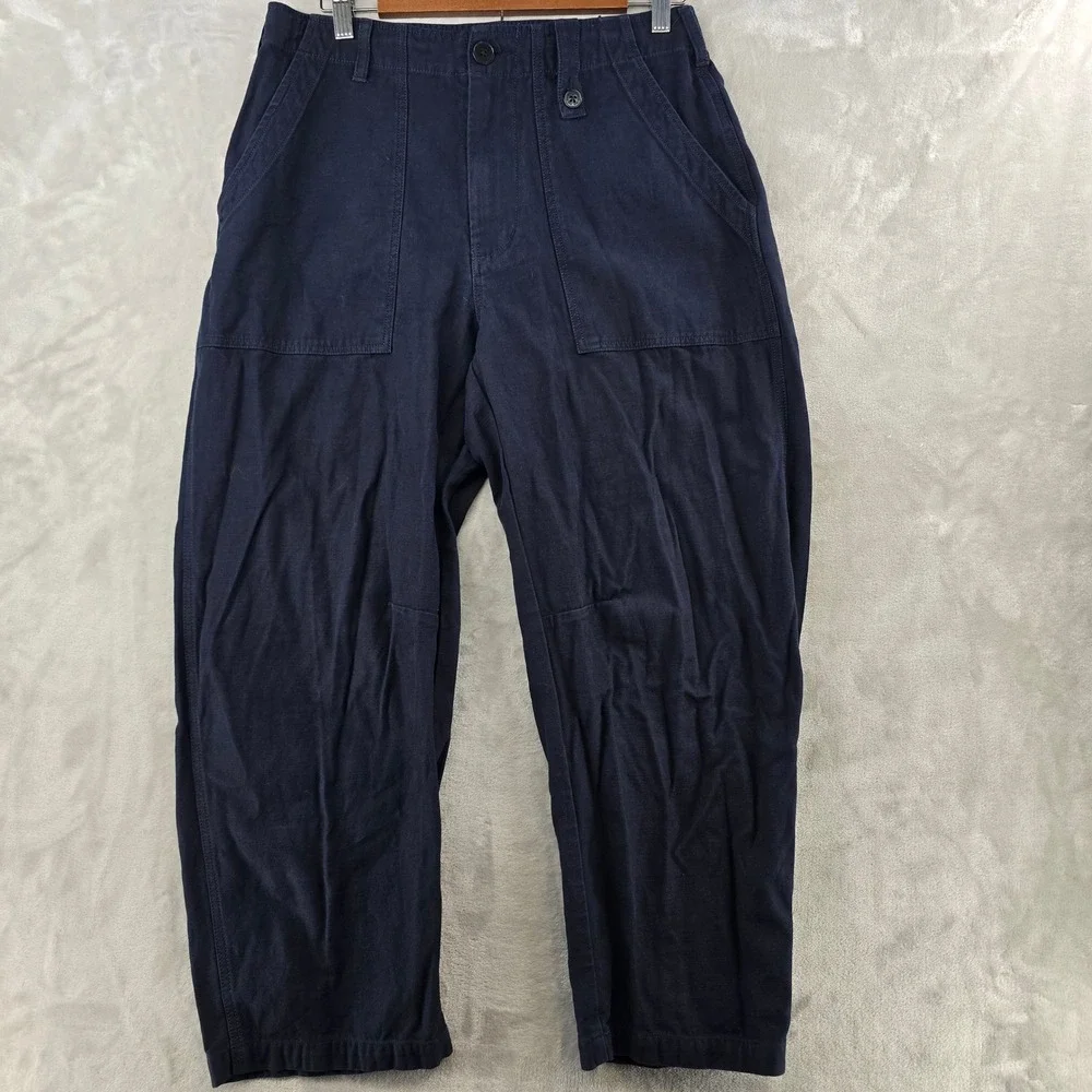Porter‎ James Sports Fatigue Pants Mens Medium Navy Blue Drawstring Trousers